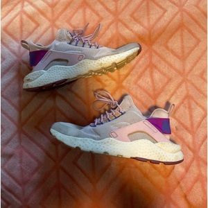 Pink and purple Nike Huraches